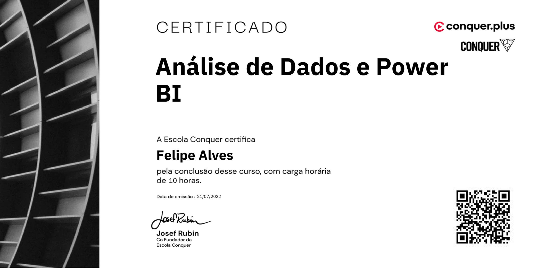 Certificado de Análise de Dados e Power BI